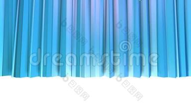 抽象简单的蓝紫低聚3D窗帘作为<strong>游戏背景</strong>。 移动的软几何低聚运动背景